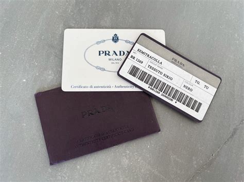 fake authenticity card prada